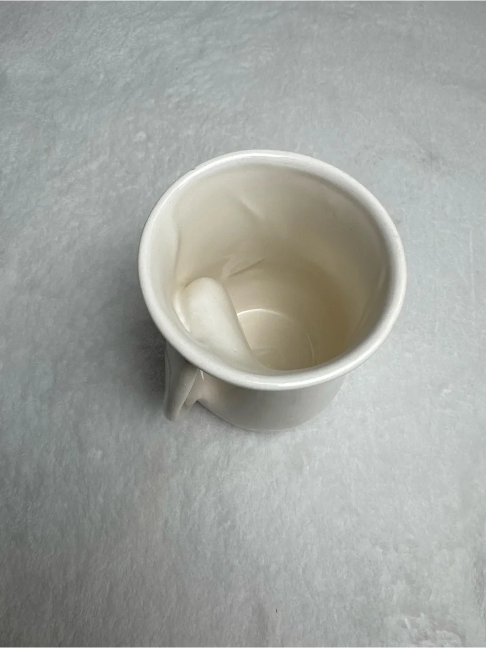 NEHER Studio Pottery Hand Warmer MUG Clay in Motion Right Handed SIGNED 2005